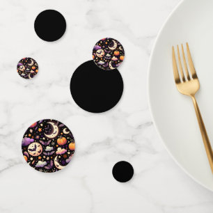 Whimsical Halloween Night Sky Pattern Confetti