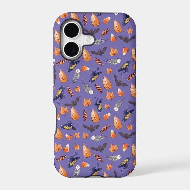 Whimsical Halloween Pattern Iphone Case (Back)