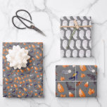 Whimsical Halloween Pattern Wrapping Paper Sheets<br><div class="desc">A playful ghost pattern on a soft gray background brings a modern touch to Halloween gift wrapping. Perfect for party favors,  spooky surprises,  and October birthdays,  this cheerful ghost design adds fun to seasonal gifting without being too scary.</div>