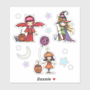 Whimsical Halloween Stickers Molly Harrison