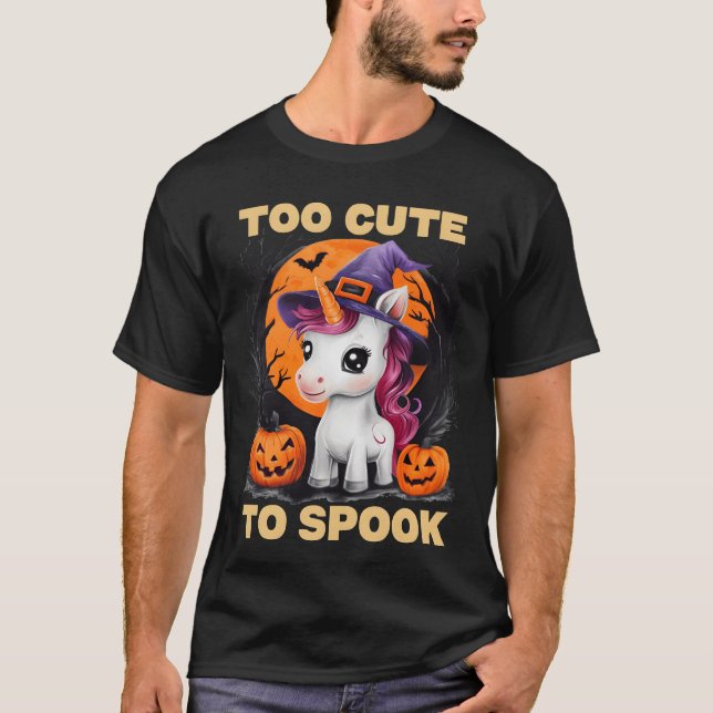Whimsical Halloween Unicorn boy T-Shirt (Front)