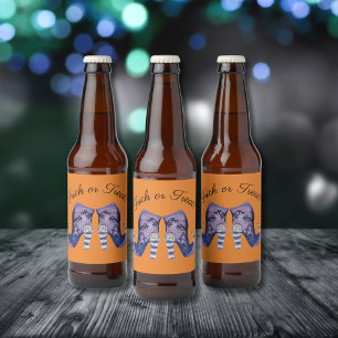 Whimsical Halloween Witch Boots Customizable Beer Bottle Label