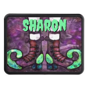 Whimsical Halloween Witch Boots Personalized Hitch Cover