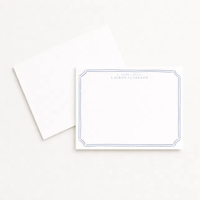 Blue Frame Notes Whimsical Hand Drawn Blue Frame Note Card | Zazzle
