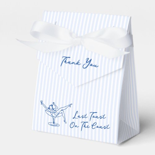 Whimsical Hand Drawn Blue Last Toast on the Coast Favor Boxes