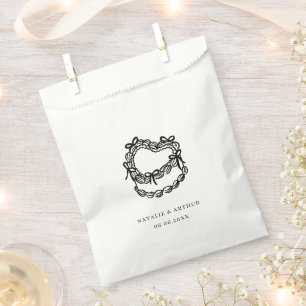 Whimsical Hand-Drawn Cake Wedding Favor Bag