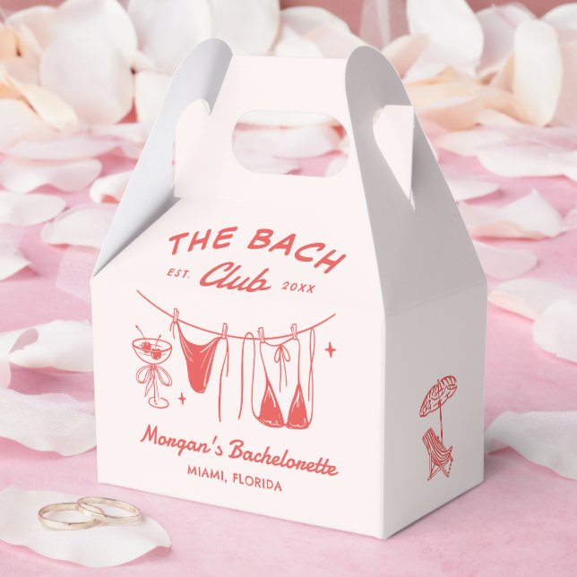 Whimsical Hand Drawn Coastal Bachelorette  Favor Boxes (Wedding)