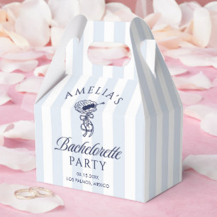 Whimsical Hand Drawn Cocktail Bachelorette Weekend Favor Boxes