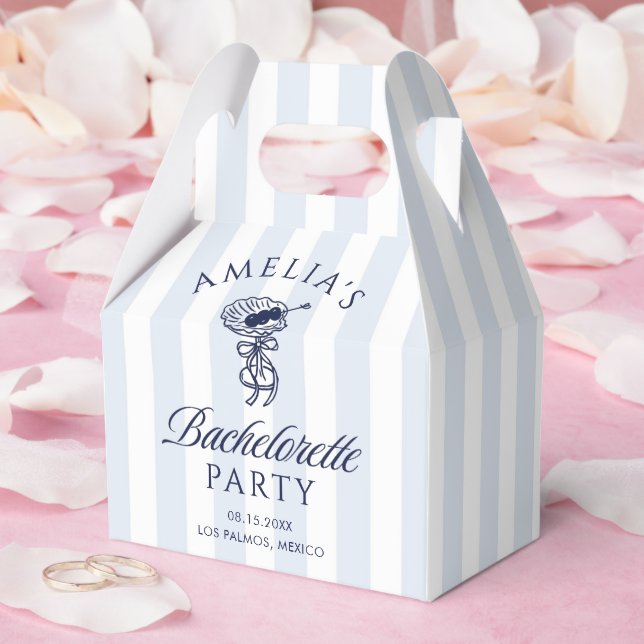 Whimsical Hand Drawn Cocktail Bachelorette Weekend Favor Boxes (Wedding)