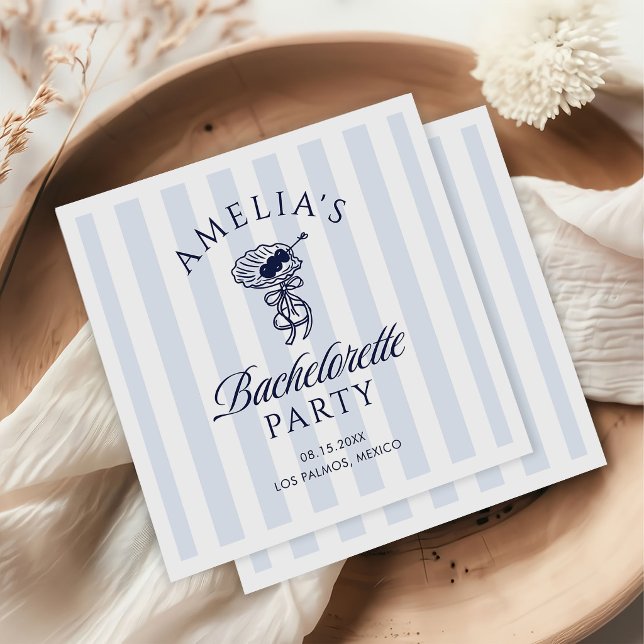 Whimsical Hand Drawn Cocktail Bachelorette Weekend Napkins (Creator Uploaded)