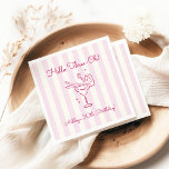Whimsical Hand Drawn Cocktail Pink 30th Birthday Napkins<br><div class="desc">Celebrate your milestone in retro-chic style with this whimsical Hello Three-Oh! hand drawn cocktail glass 30th birthday napkin design. Set on a soft pink and cream classic vintage striped background, this modern design is charming with bit of sass sprinkled in! With the headline text and name set in a playful...</div>