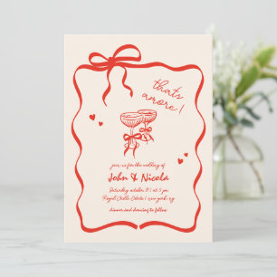 Whimsical Hand Drawn Cocktails Thats Amore Wedding Invitation