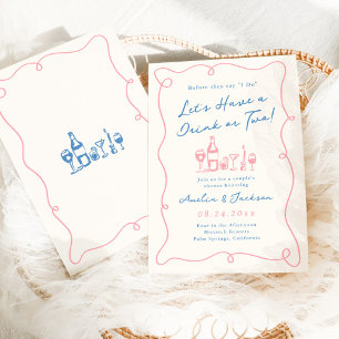 Whimsical Hand Drawn Couple's Shower Invitation