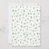 Whimsical Hand Drawn Doodle Green  (Back)
