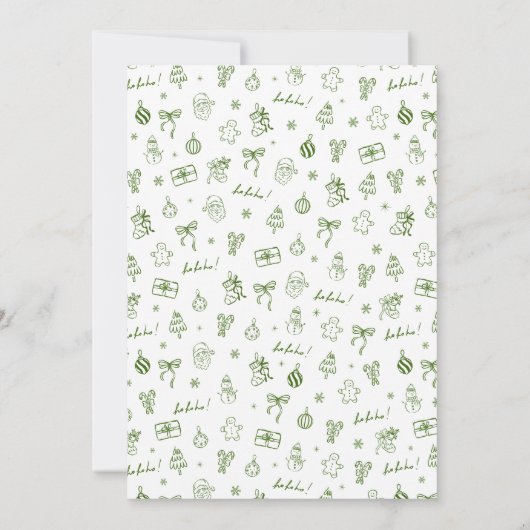 Whimsical Hand Drawn Doodle Green (Back)