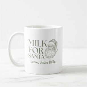 Whimsical Hand Drawn Doodle Milk For Santa Coffee Mug
