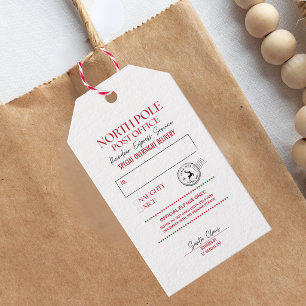 Whimsical Hand Drawn Doodle North Pole Express Gift Tags