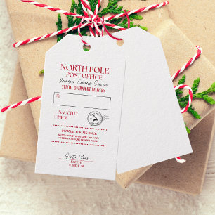 Whimsical Hand Drawn Doodle North Pole Express Gift Tags