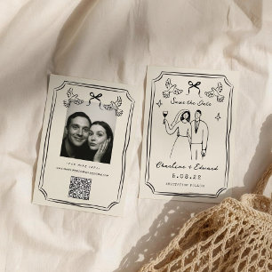 Whimsical Hand Drawn Doodle Save The Date