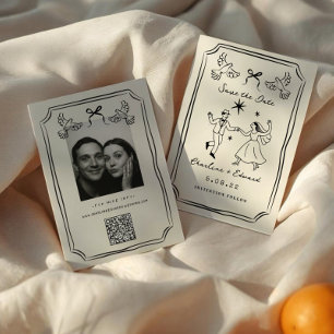 Whimsical Hand Drawn Doodle  Save The Date