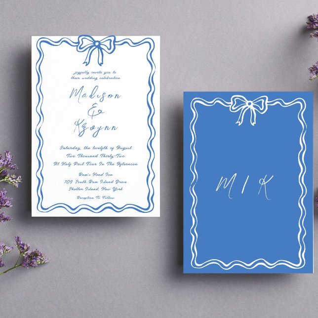 Whimsical Hand Drawn Doodles Wedding Invitation (Creator Uploaded)