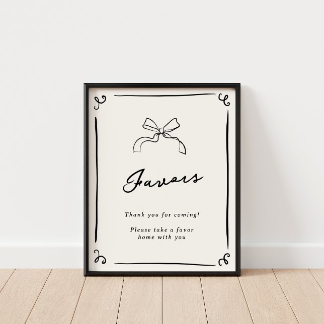 Whimsical Hand Drawn Favors Poster (Creator Uploaded)