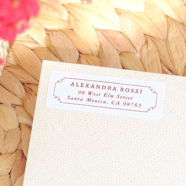 Whimsical Hand Drawn Frame Return Address Label (Label Mock-up)