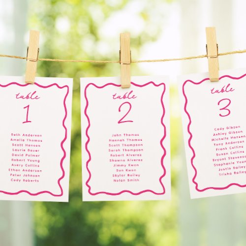 Whimsical Hand Drawn Frame Table Seating Card