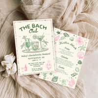 Whimsical Hand Drawn Green Cocktail Bachelorette