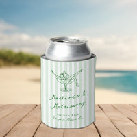 Whimsical Hand Drawn Green Martinis & Matrimony