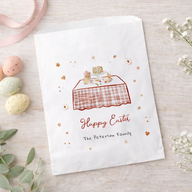 Whimsical Hand Drawn Happy Easter Favor Bag (Creator Uploaded)