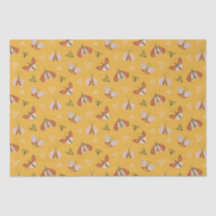 Whimsical hand drawn moths boho pattern