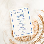 Whimsical Hand Drawn Navy Wedding Dessert Menu<br><div class="desc">This adorable design features hand drawn elements and a whimsical bold text.</div>