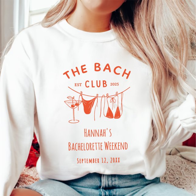 Whimsical Hand Drawn Orange Cocktail Bachelorette Sweatshirt (Creator Uploaded)