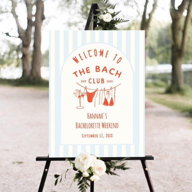 Whimsical Hand Drawn Orange Cocktail Welcome Sign (Creator Uploaded)