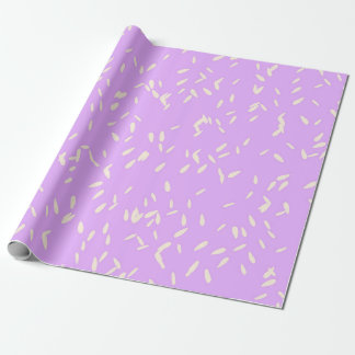 Whimsical Hand-Drawn Pale Yellow Petal Rain Wrapping Paper