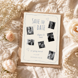 Whimsical Hand Drawn Photo Doodle Save The Date