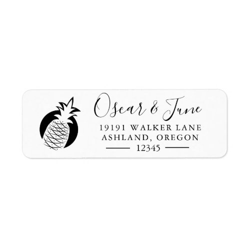 Whimsical Hand Drawn Pineapple Simple  Label