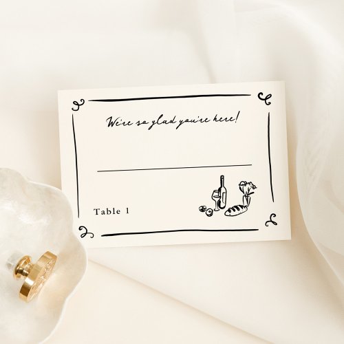Whimsical Hand Drawn Place Card