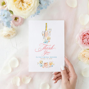 Whimsical Hand Drawn Quirky Cute Small Thank You  Card