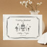 Whimsical Hand Drawn Quirky Wedding Guest Book