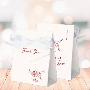 Whimsical Hand Drawn Red Bachelorette Favor Boxes