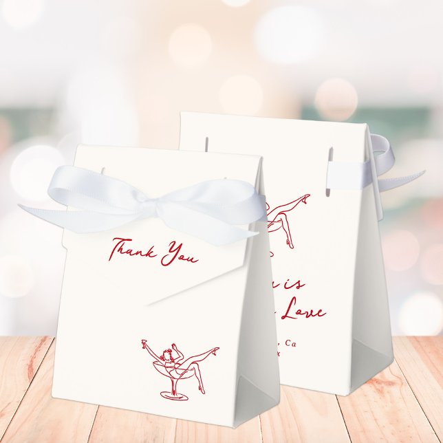 Whimsical Hand Drawn Red Bachelorette Favor Boxes (Creator Uploaded)