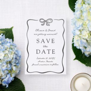 Whimsical Hand Drawn Save the Date Letterpress Photo Cards
