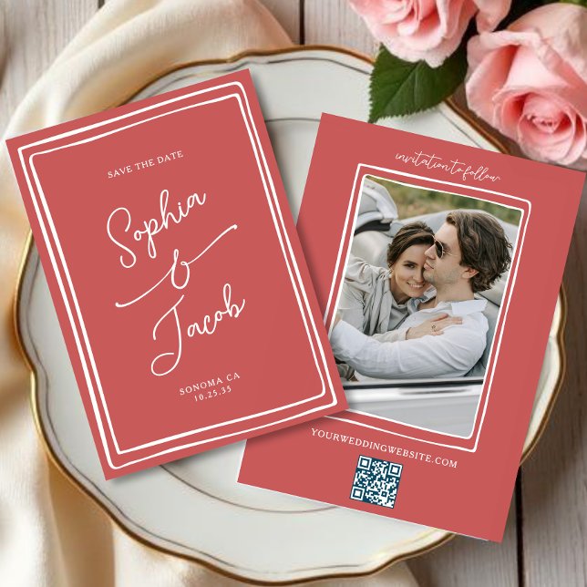 Whimsical Hand Drawn Save The Date Wedding Photo   (Creator Uploaded)