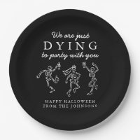 Whimsical Hand Drawn Skeletons Halloween Party
