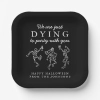 Whimsical Hand Drawn Skeletons Halloween Party