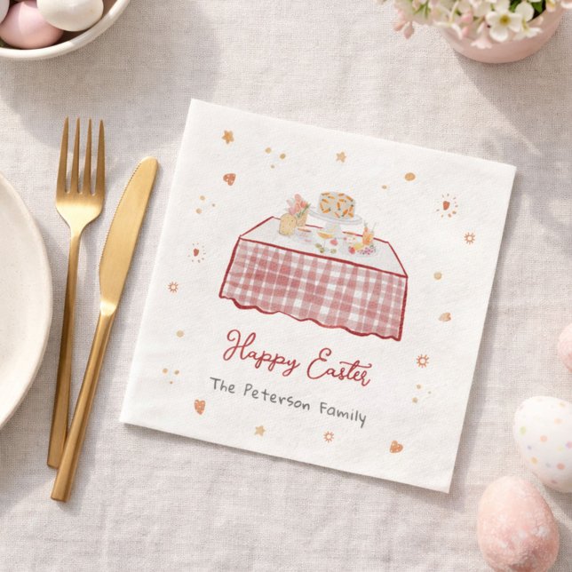 Whimsical Hand Drawn Spring Easter Brunch Napkins (Creator Uploaded)