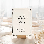 Whimsical Hand Drawn Table Card<br><div class="desc">This adorable design features hand drawn elements and a whimsical bold text.</div>