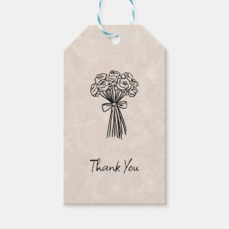 Whimsical Hand Drawn Thank You Gift Tag